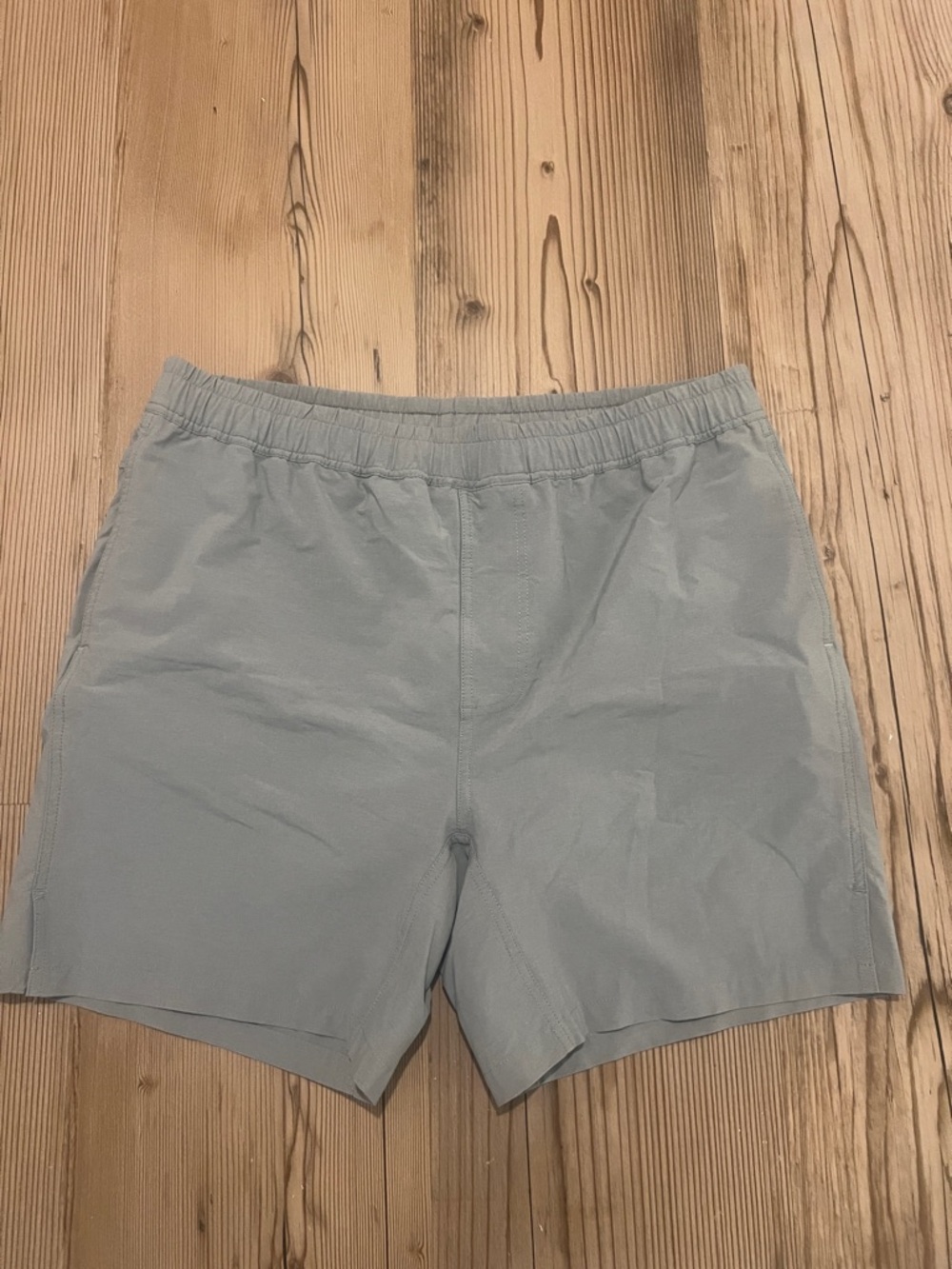 Men's Athletic Light Blue Elastic-Waist Shorts
